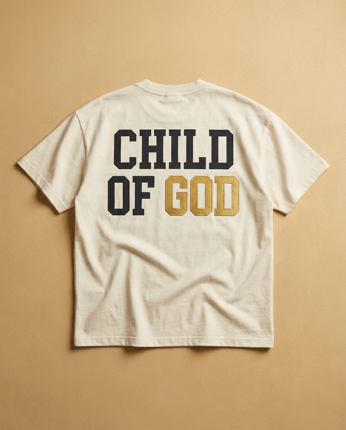 Tee crème BELOVD — Child of God (dos)