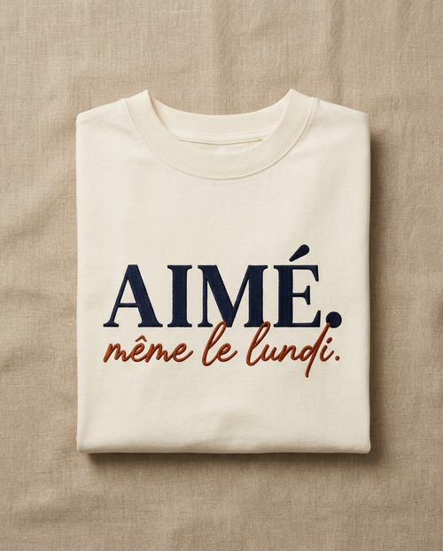 Tee crème BELOVD — Aimé. Même le lundi.